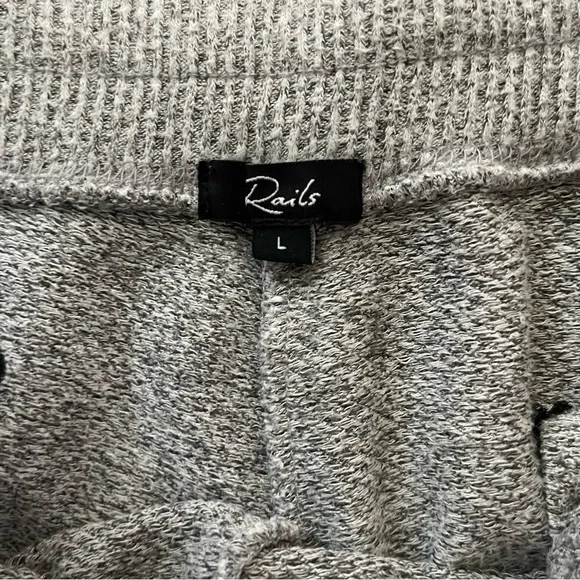 Rails Oakland Sweatpant Melange Grey Black Hearts Jogger Large - Picture 9 of 12